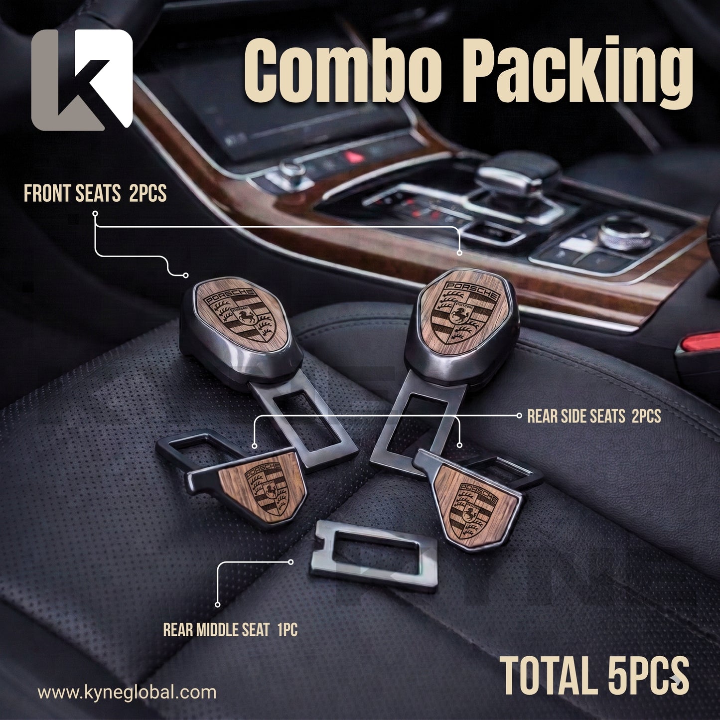 Premium Car Seat Belt Extender Clip - Universal Fit Metal Buckle with Custom Logo