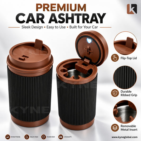 Coffee Cup Design Car Ashtray with Lid Smell Proof Ash Tray