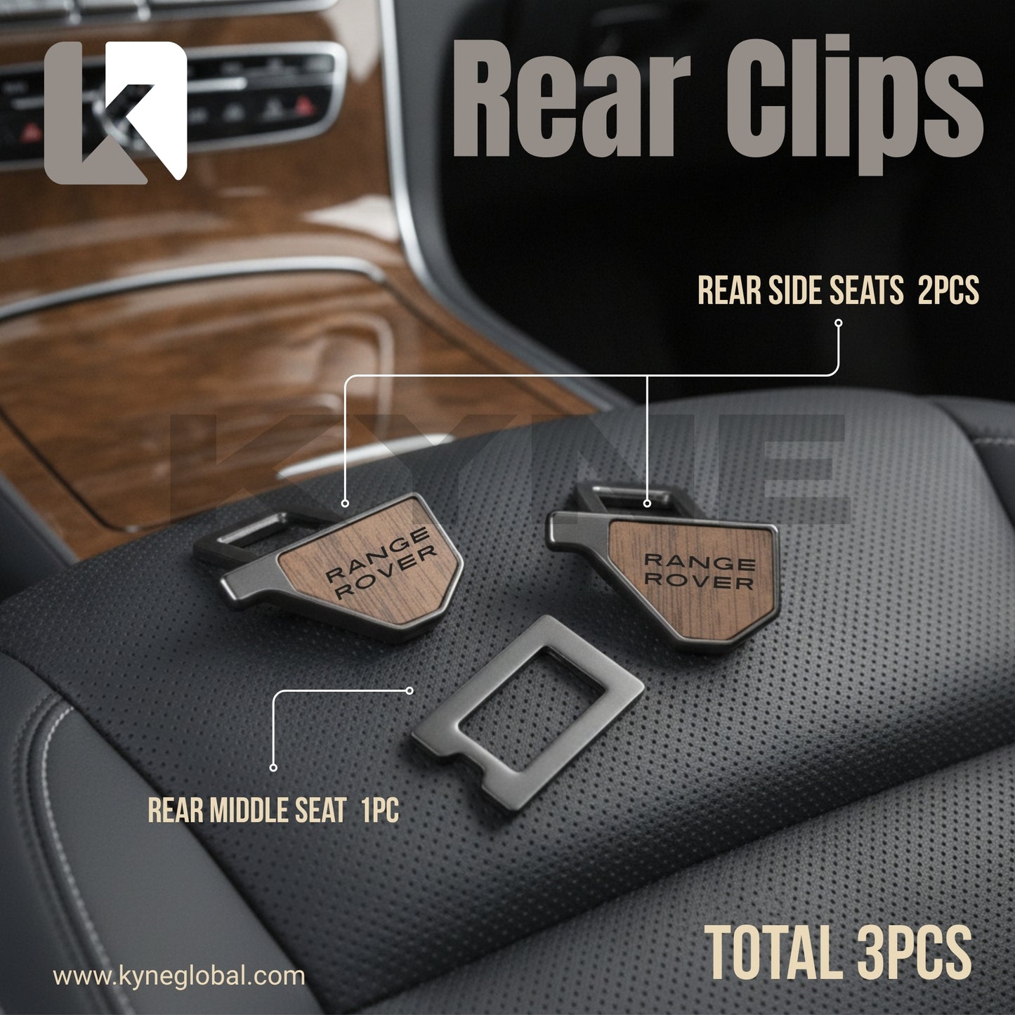 Wooden Car Seat Belt Extender Clip - Universal Fit Metal Buckle with Custom Logo