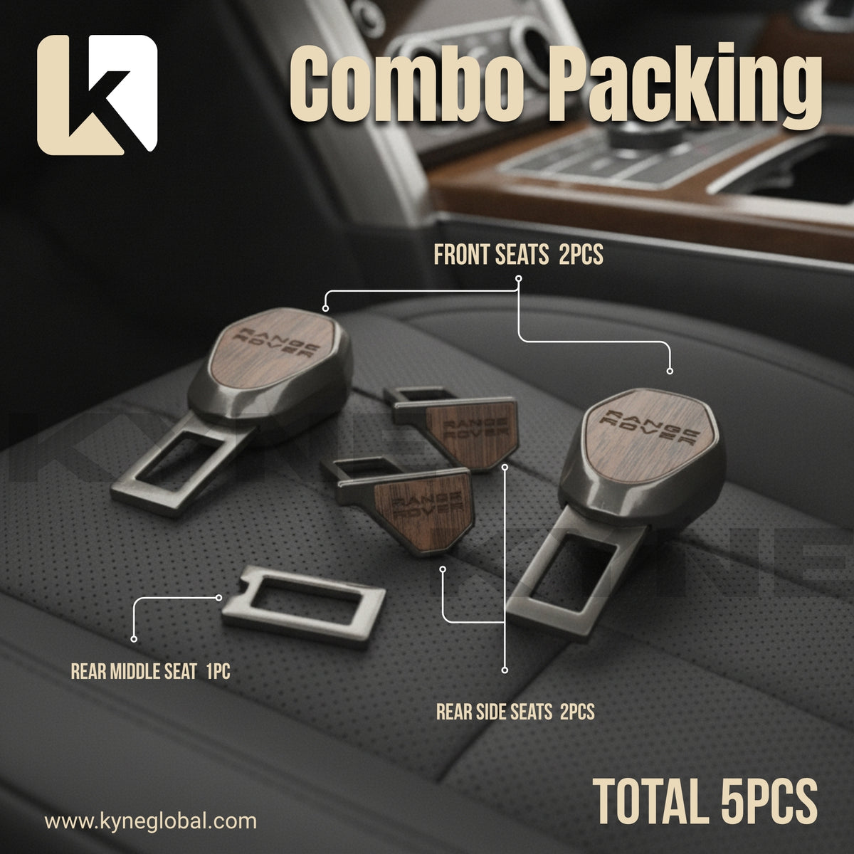 Premium Car Seat Belt Extender Clip - Universal Fit Metal Buckle with Custom Logo