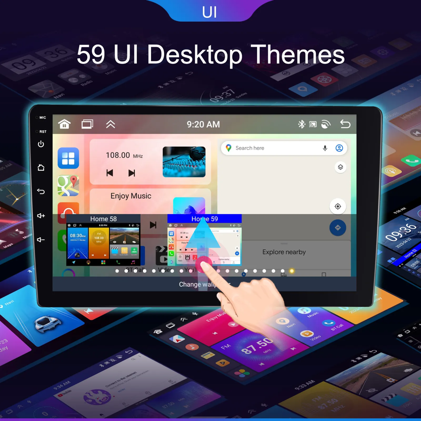 KYNE 9-Inch Android Double Din Car Player (HD )