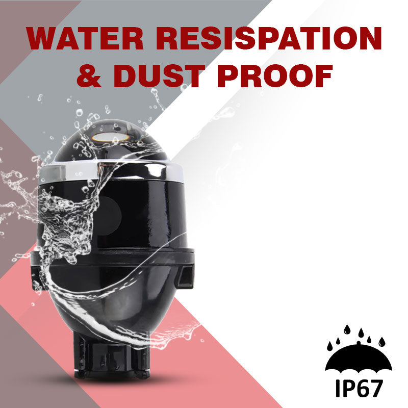 Car Fog Lamp Projectors Light Range 200 Mtr Throw Approx For Any Car With 3" Space (White, Pair)