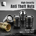 KYNE Anti-Theft Wheel Lock Nut Set — Chrome & Gold | M12 / M14 | Double Theft Protection
