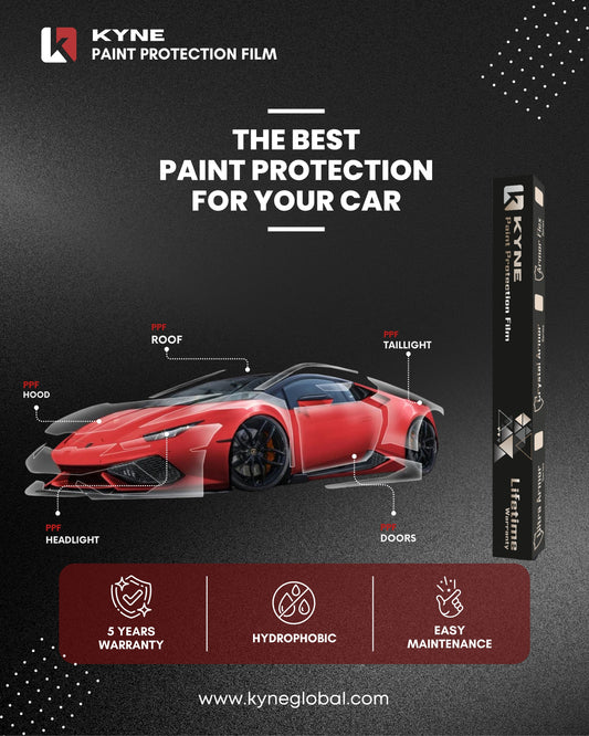Kyne Premium Quality Car Paint Protection Film (5 Year Warranty) Instant Healing Technology