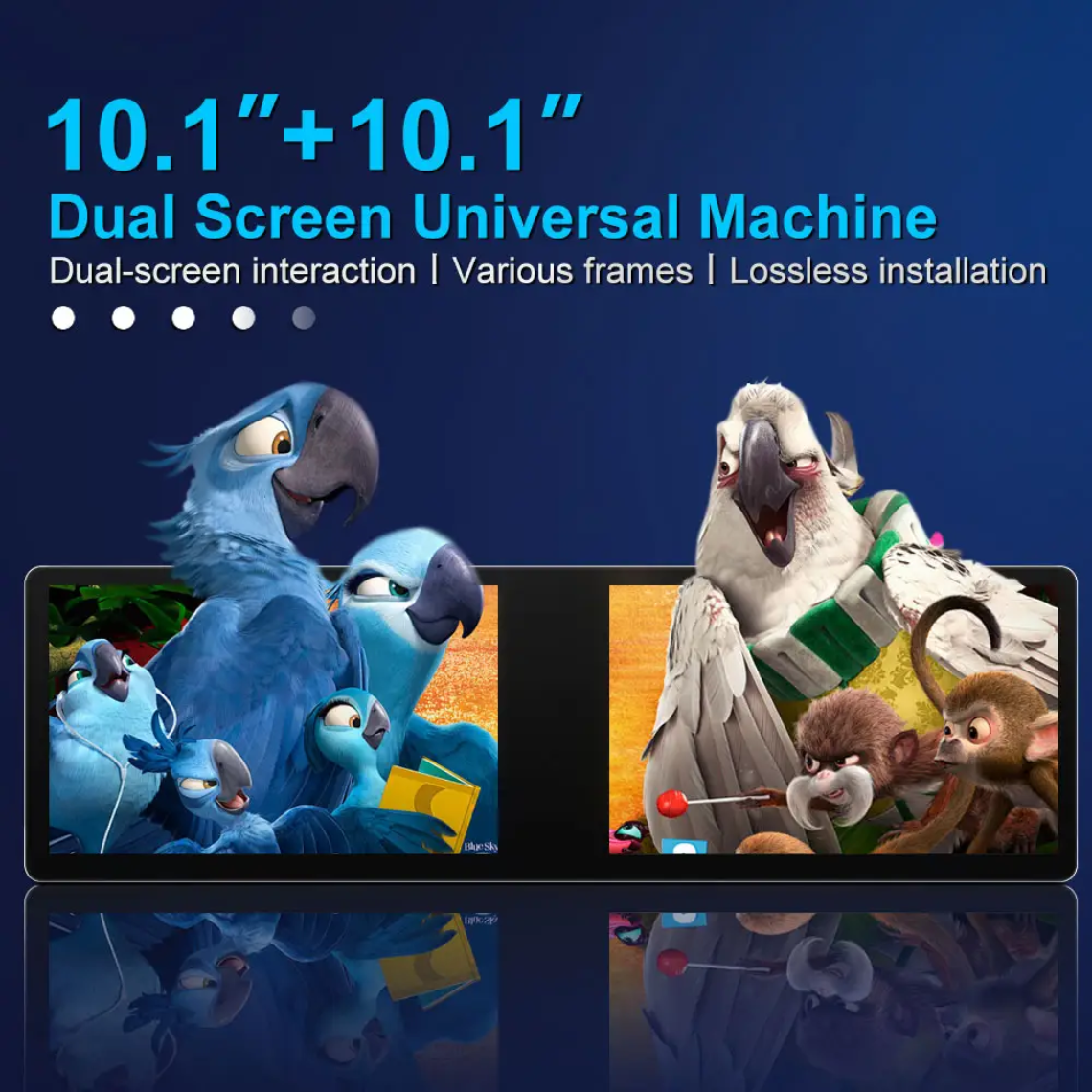 KYNE 2K 21.6" Dual-Screen Android Player (10.1" + 10.1")