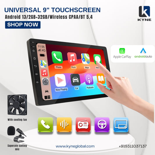 KYNE 9-Inch Android Double Din Car Player (HD )