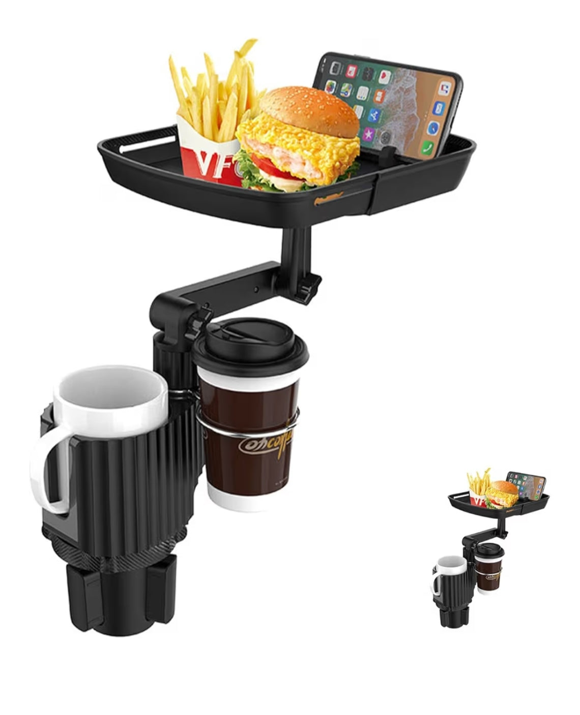 Vehicle Folding Tray Bracket with Cup Holder