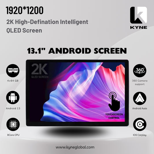 KYNE 2K 13.1" Double Din Android Player (Tablet-Style)