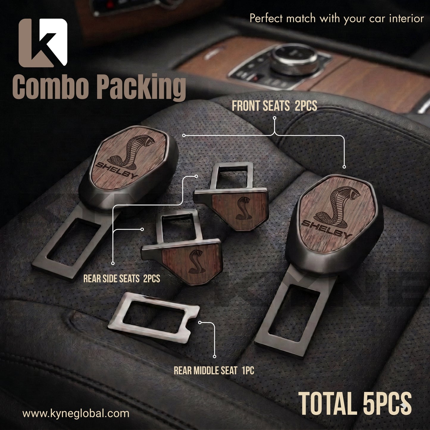 Premium Car Seat Belt Extender Clip - Universal Fit Metal Buckle with Custom Logo