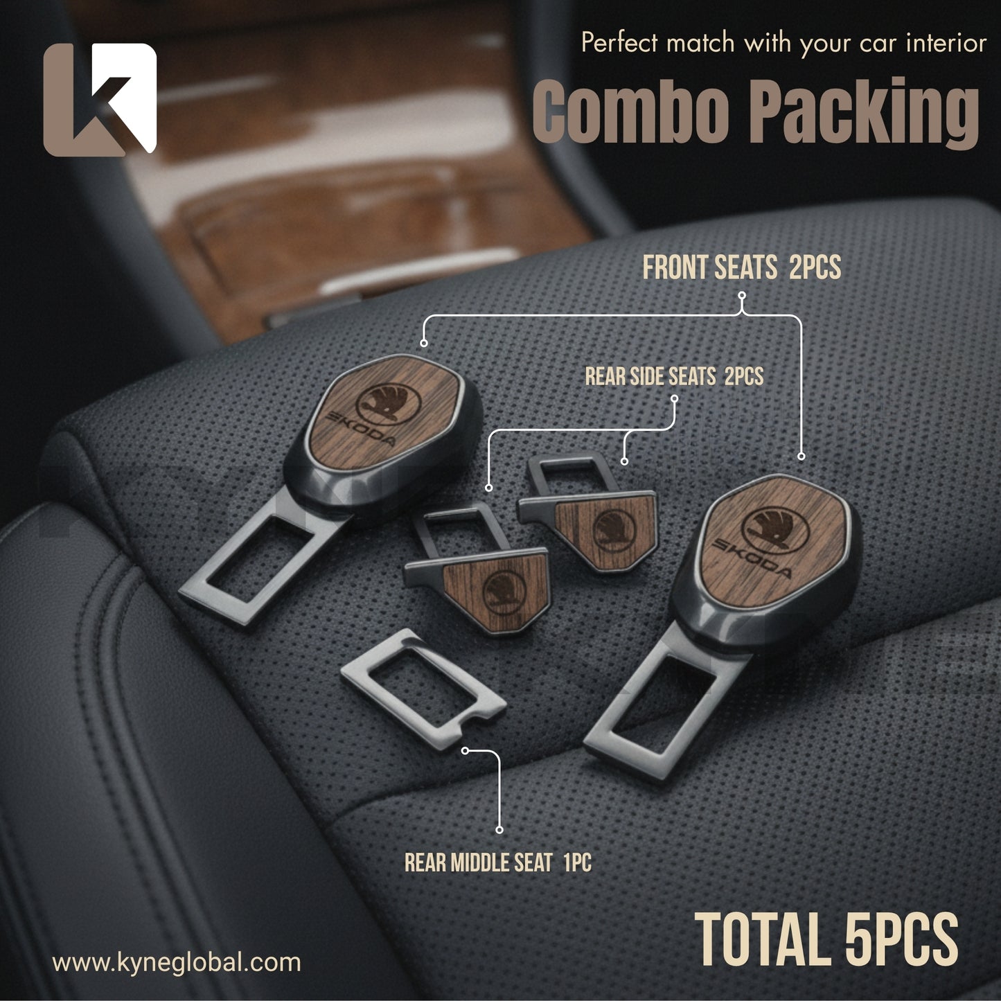 Premium Car Seat Belt Extender Clip - Universal Fit Metal Buckle with Custom Logo