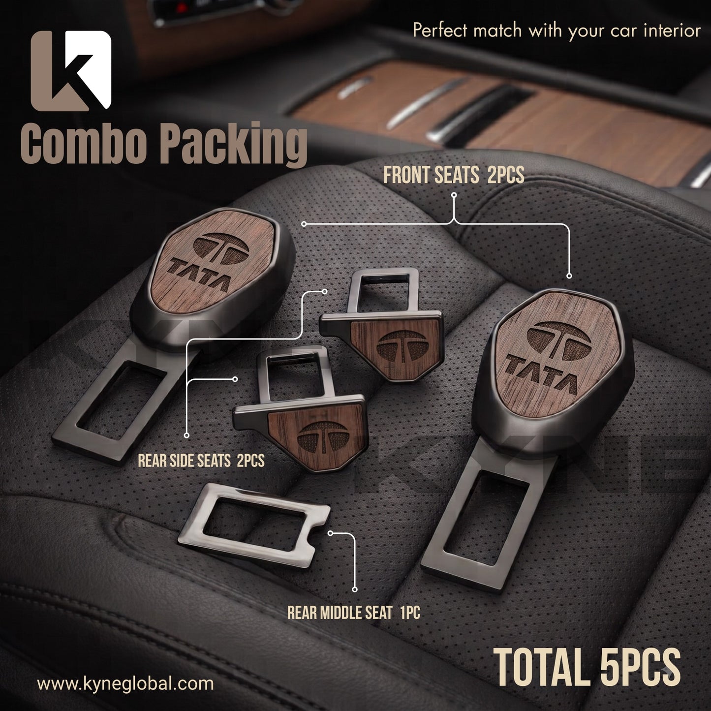 Premium Car Seat Belt Extender Clip - Universal Fit Metal Buckle with Custom Logo
