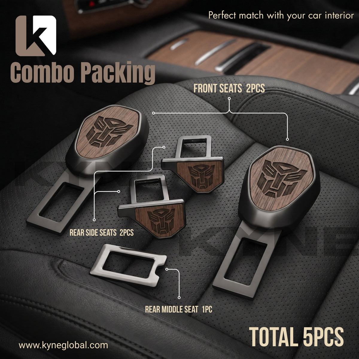 Premium Car Seat Belt Extender Clip - Universal Fit Metal Buckle with Custom Logo