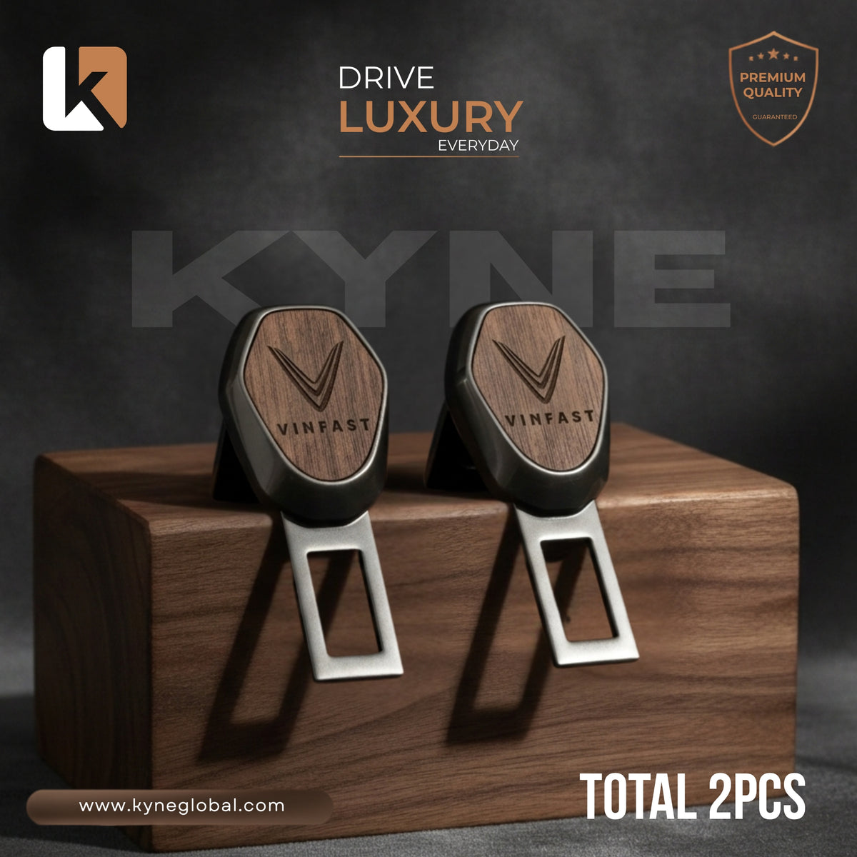 Wooden Car Seat Belt Extender Clip - Universal Fit Metal Buckle with Custom Logo
