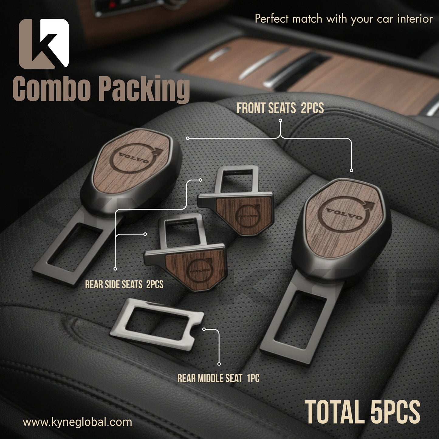 Premium Car Seat Belt Extender Clip - Universal Fit Metal Buckle with Custom Logo