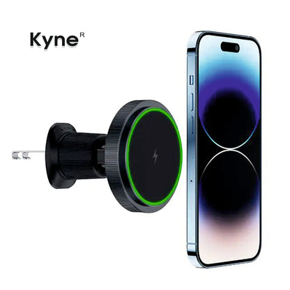 Universal Wireless Car Charger for Apple, Samsung, Vivo, OnePlus, Oppo – Fast Charging, Strong Magnetic Hold, 360° Rotation, 1-Year Warranty